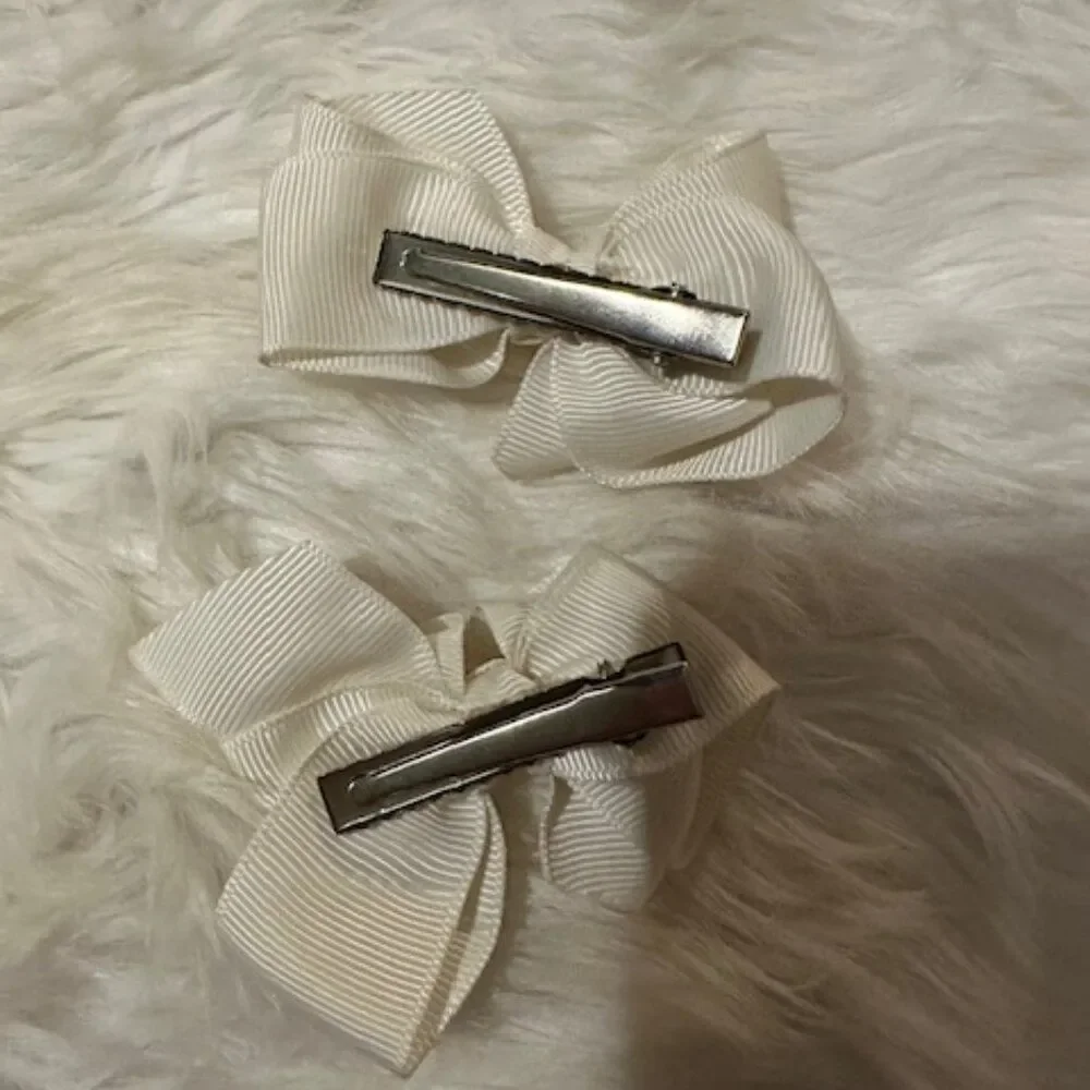 SET of Ivory Boutique Bows    7699  Handmade NWT Boutique
